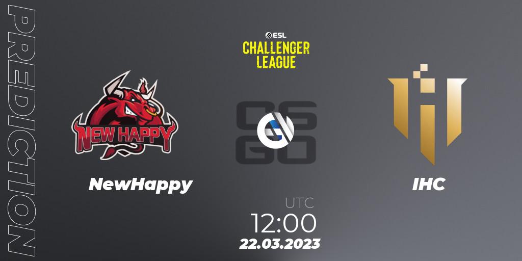 NewHappy - IHC: прогноз. 22.03.23, CS2 (CS:GO), ESL Challenger League Season 44: Asia-Pacific