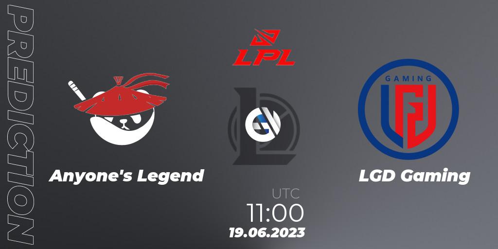 Anyone's Legend - LGD Gaming: прогноз. 19.06.23, LoL, LPL Summer 2023 Regular Season