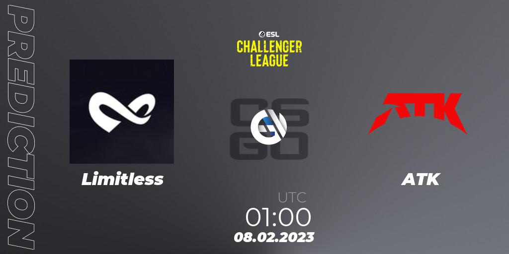Limitless - ATK: прогноз. 08.02.23, CS2 (CS:GO), ESL Challenger League Season 44: North America