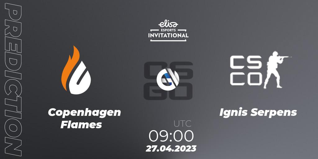Copenhagen Flames - Ignis Serpens: прогноз. 27.04.23, CS2 (CS:GO), Elisa Invitational Spring 2023
