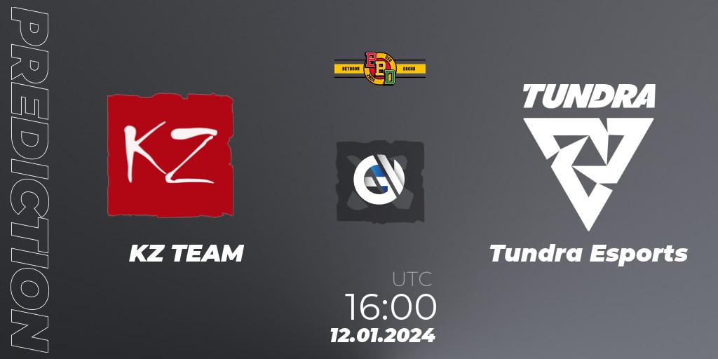 KZ TEAM - Tundra Esports: прогноз. 12.01.24, Dota 2, BetBoom Dacha Dubai 2024: WEU Closed Qualifier