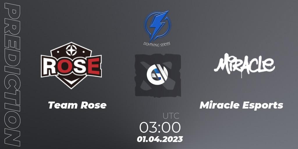 Team Rose - Miracle Esports: прогноз. 01.04.23, Dota 2, Lightning Series