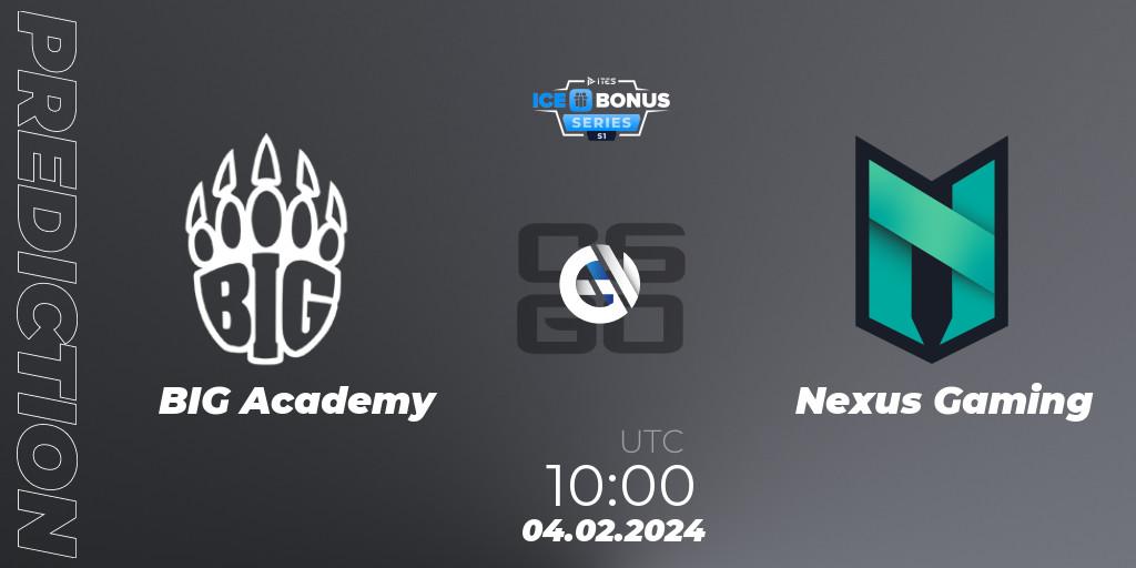 BIG Academy - Nexus Gaming: прогноз. 04.02.24, CS2 (CS:GO), IceBonus Series #1