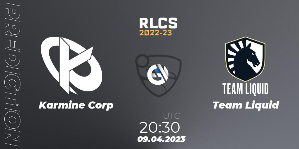 Karmine Corp - Team Liquid: прогноз. 09.04.23, Rocket League, RLCS 2022-23 - Winter Split Major