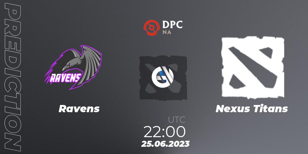 Ravens - Nexus Titans: прогноз. 25.06.23, Dota 2, DPC 2023 Tour 3: NA Division II (Lower)