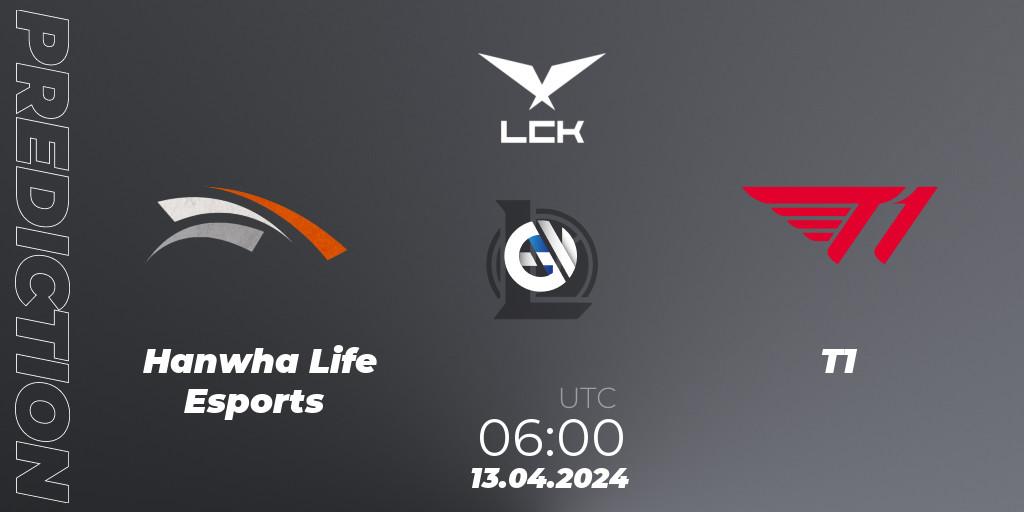 Hanwha Life Esports - T1: прогноз. 13.04.24, LoL, LCK Spring 2024 - Playoffs