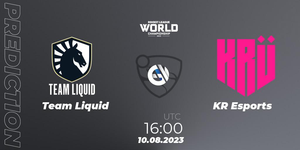 Team Liquid - KRÜ Esports: прогноз. 10.08.23, Rocket League, Rocket League Championship Series 2022-23 - World Championship Group Stage