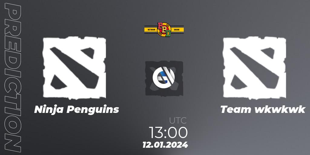 Ninja Penguins - Team wkwkwk: прогноз. 12.01.24, Dota 2, BetBoom Dacha Dubai 2024: WEU Closed Qualifier