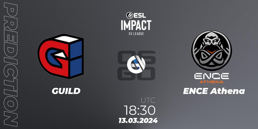 GUILD - ENCE Athena: прогноз. 13.03.24, CS2 (CS:GO), ESL Impact League Season 5: Europe