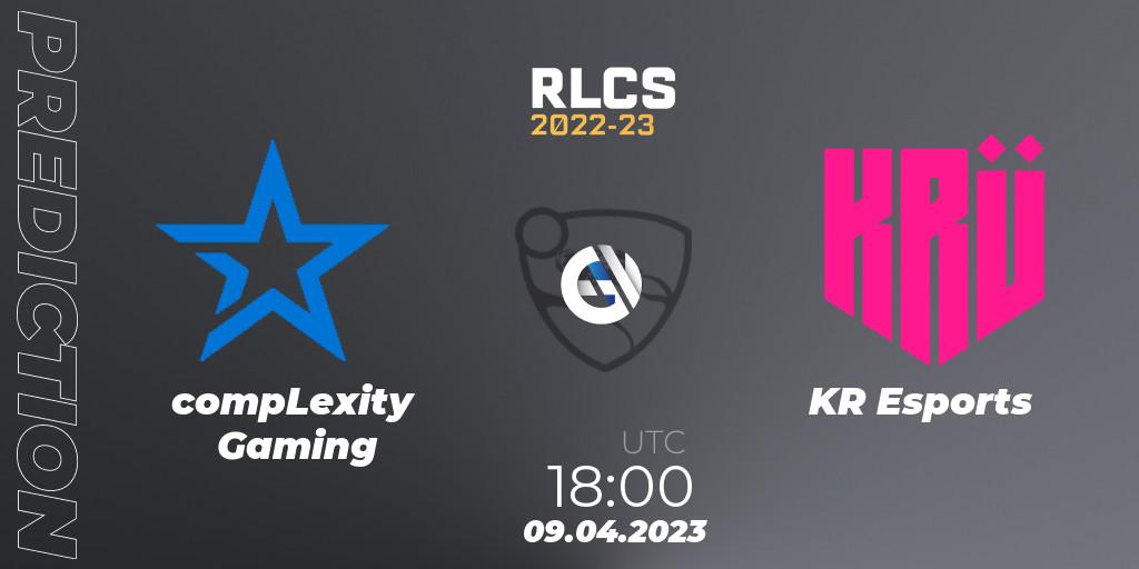 compLexity Gaming - KRÜ Esports: прогноз. 09.04.23, Rocket League, RLCS 2022-23 - Winter Split Major