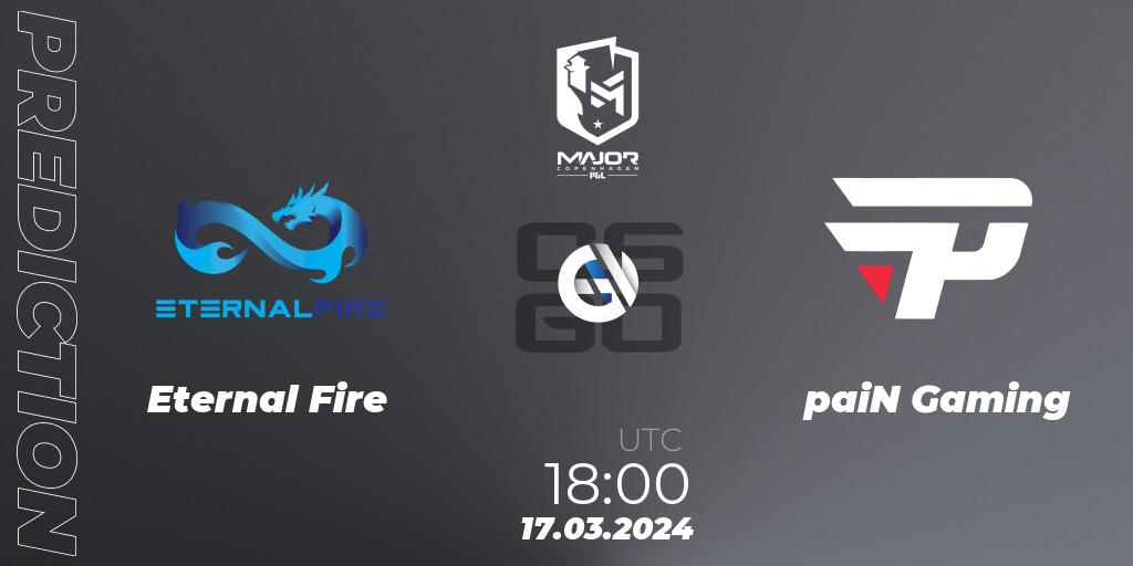 Eternal Fire - paiN Gaming: прогноз. 17.03.24, CS2 (CS:GO), PGL CS2 Major Copenhagen 2024 Challengers Stage