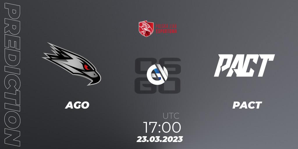 AGO - PACT: прогноз. 23.03.23, CS2 (CS:GO), Polska Liga Esportowa 2023: Split #1