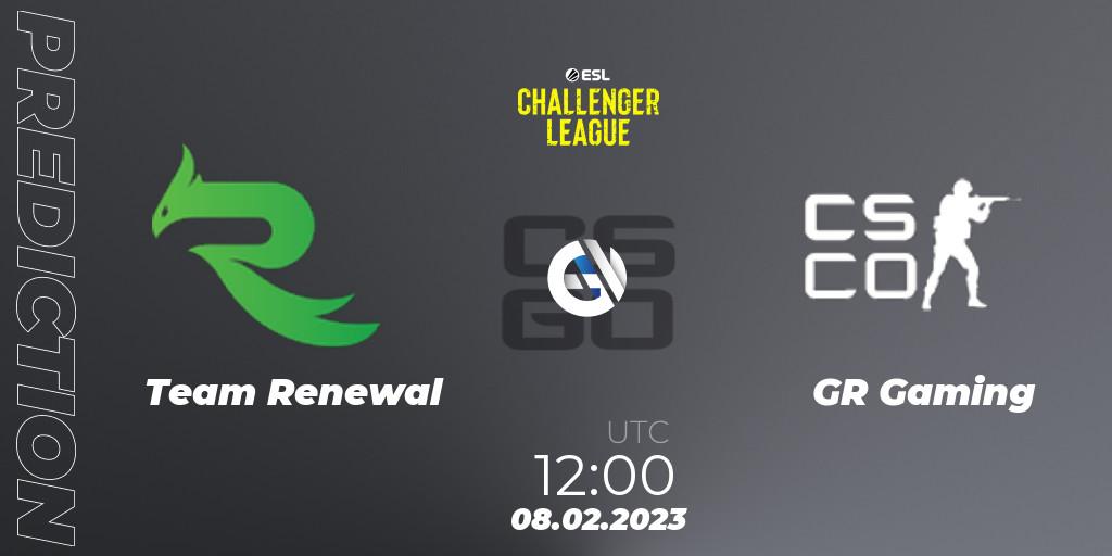 Team Renewal - GR Gaming: прогноз. 08.02.23, CS2 (CS:GO), ESL Challenger League Season 44: Asia-Pacific