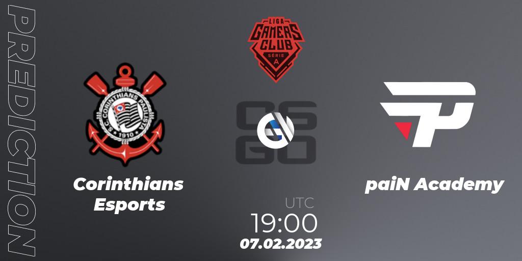 Corinthians Esports - paiN Academy: прогноз. 07.02.23, CS2 (CS:GO), Gamers Club Liga Série A: January 2023