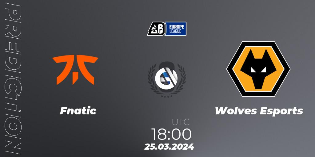 Fnatic - Wolves Esports: прогноз. 25.03.24, Rainbow Six, Europe League 2024 - Stage 1