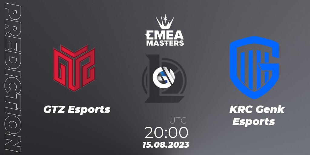 GTZ Esports - KRC Genk Esports: прогноз. 15.08.23, LoL, EMEA Masters Summer 2023
