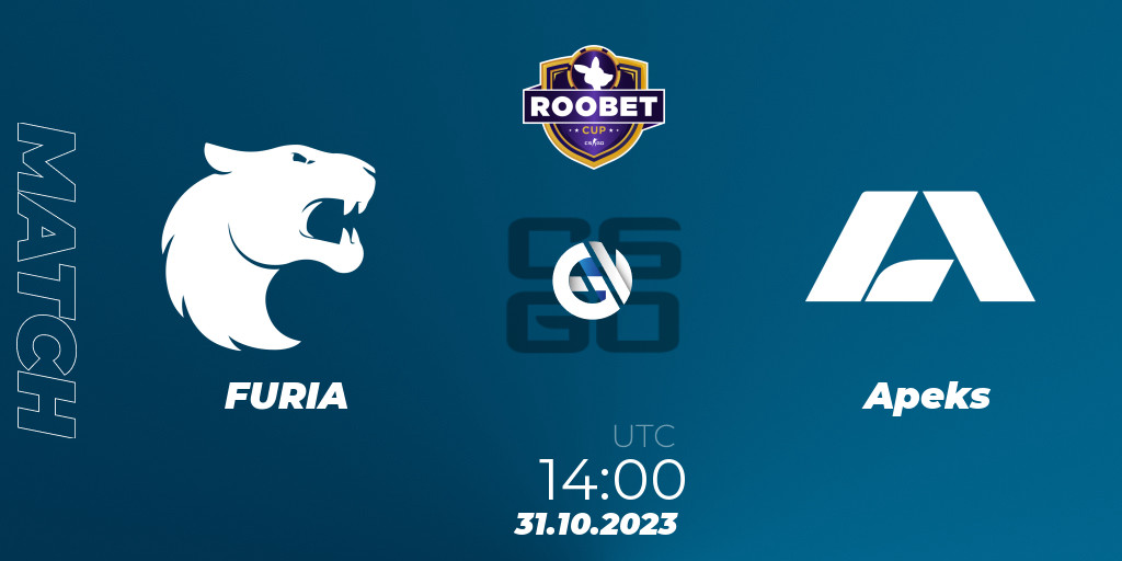 FURIA Apeks 31.10.2023 at 1400. CounterStrike (CS2), Roobet Cup