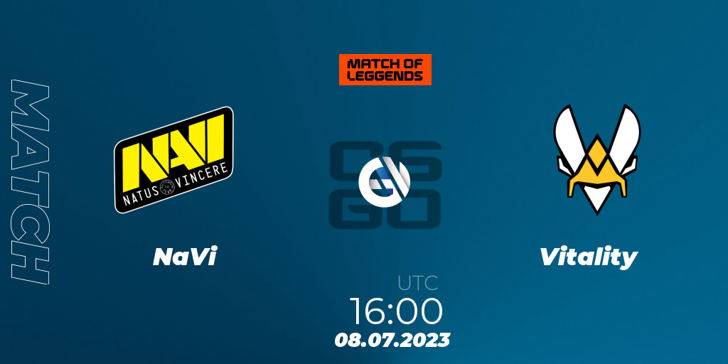 NaVi Vitality 08.07.2023 at 1615. CounterStrike (CS2), Match of